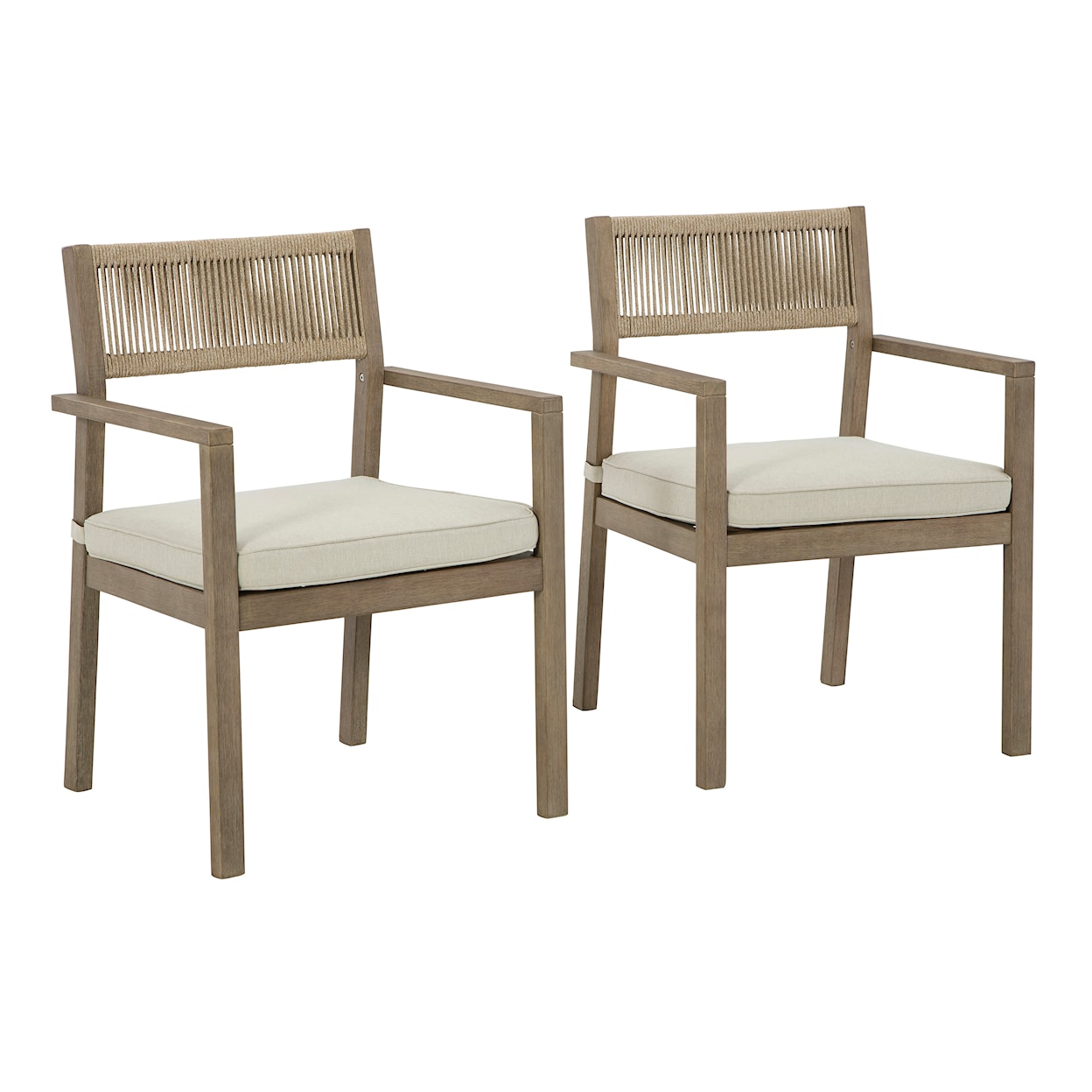 Michael Alan Select Aria Plains Arm Chair with Cushion (Set of 2)
