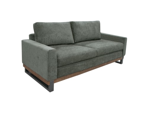 Modern Upholstered Loveseat with 2-Pillows