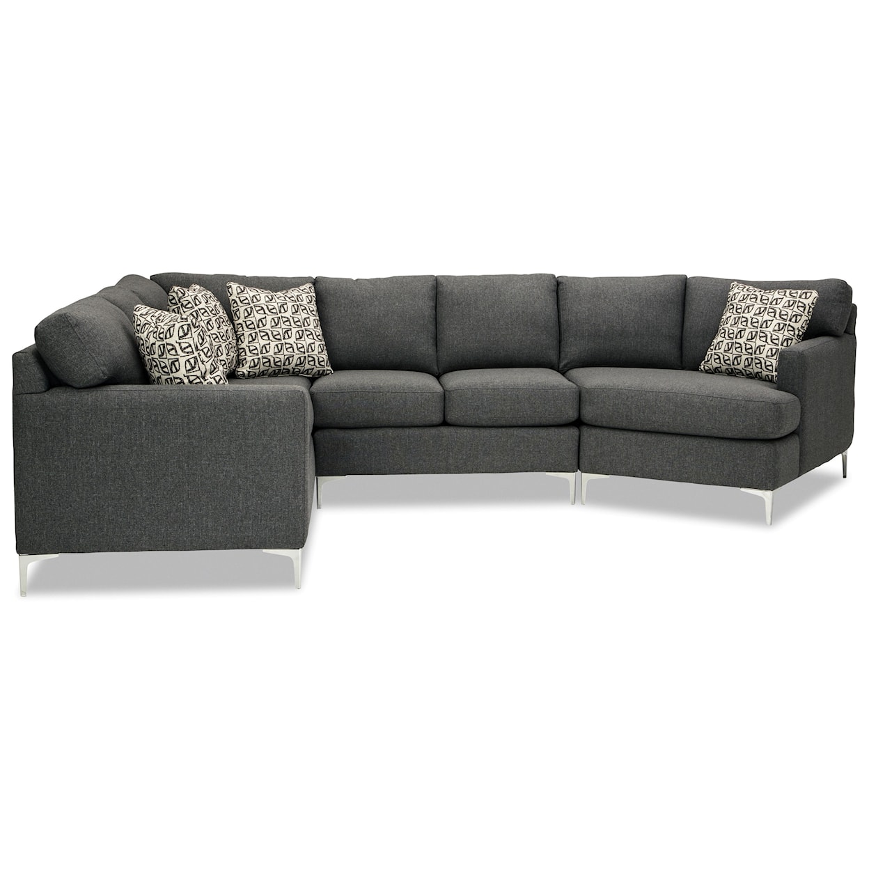 Hickory Craft M9 Custom - Design Options 5-Seat Sectional Sofa w/ RAF Cuddler