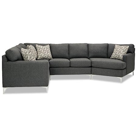 5-Seat Sectional Sofa w/ RAF Cuddler