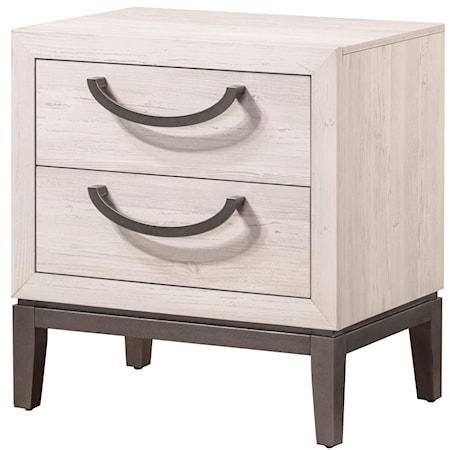 Veda Contemporary 2-Drawer Nightstand