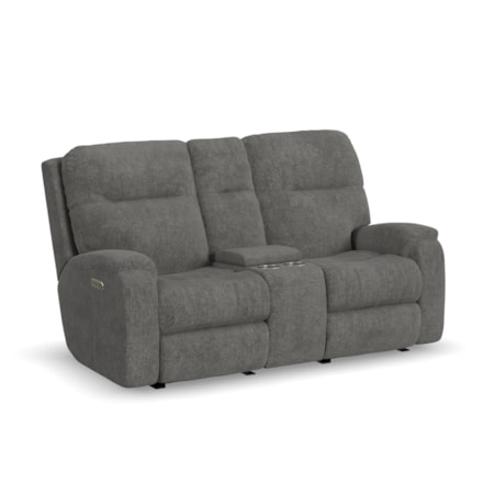 Power Reclining Console Loveseat