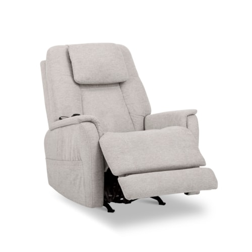 Casual Power Rocking Recliner with Power Headrest, Power Lumbar, Heat and Air Massage