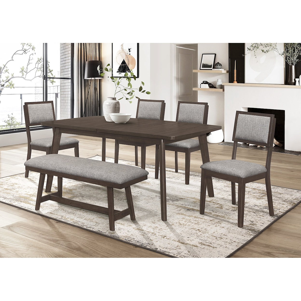 Crown Mark Ember Dining Table with Leaf