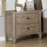 Transitional Nightstand with USB Outlets