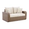 Signature Design by Ashley Sandy Bloom Outdoor Loveseat with Cushion