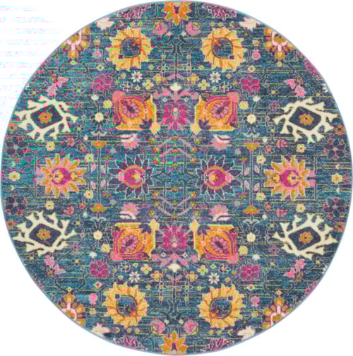 5'3"  Denim Round Rug