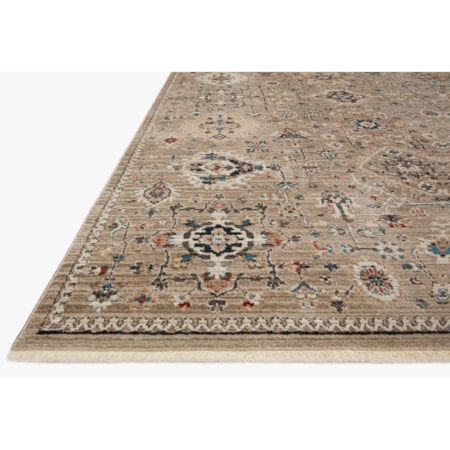 18" x 18"  Dove / Multi Rug