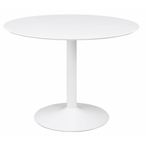 Lowry Round 40-Inch Wood Top Dining Table White