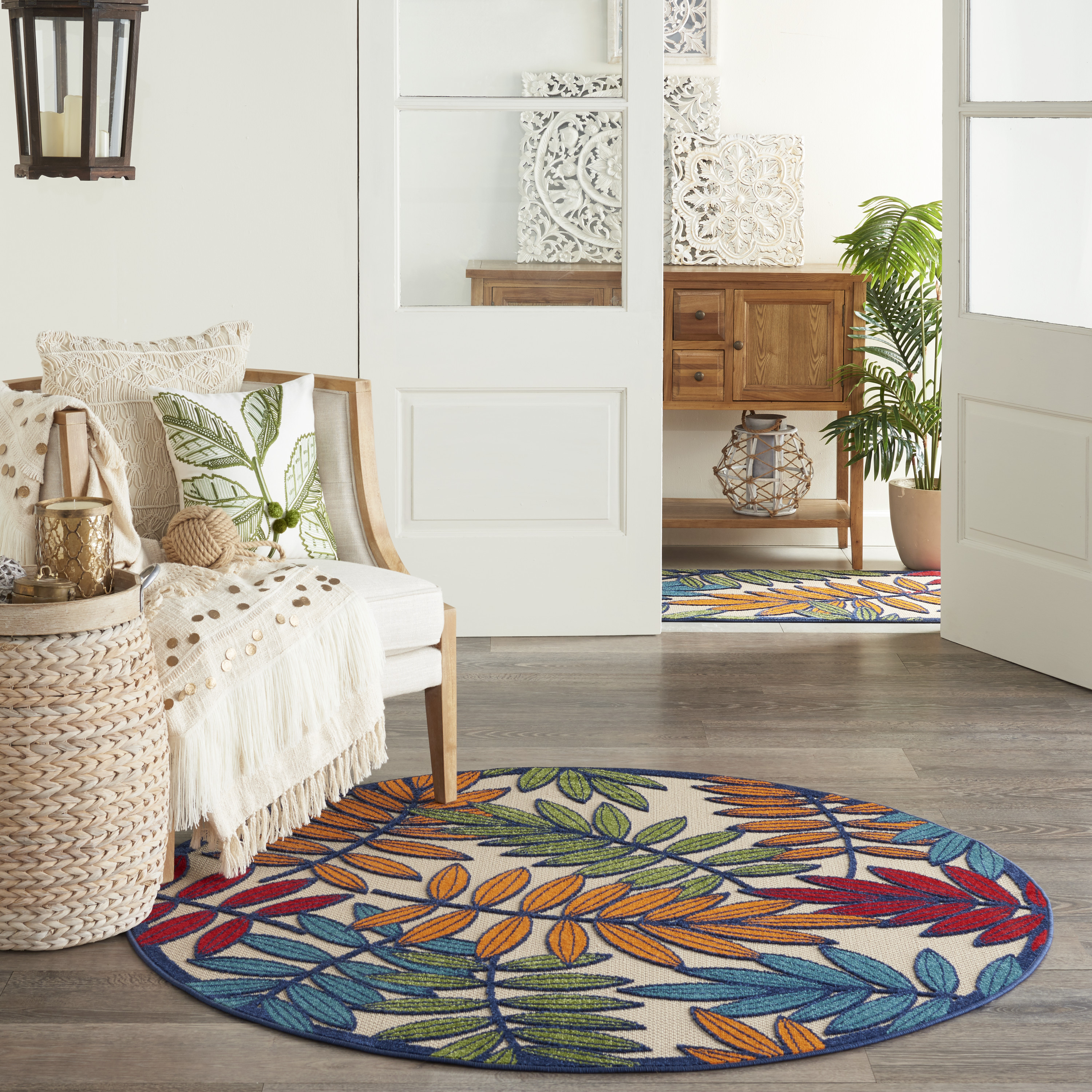Nourison Aloha 5'3" Round  Rug