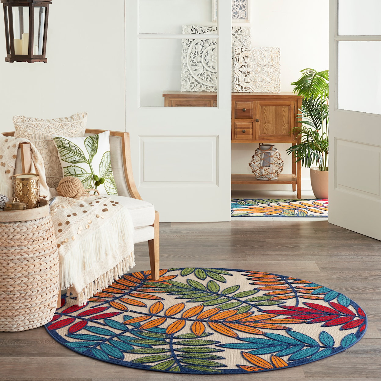 Nourison Aloha 5'3" Round  Rug