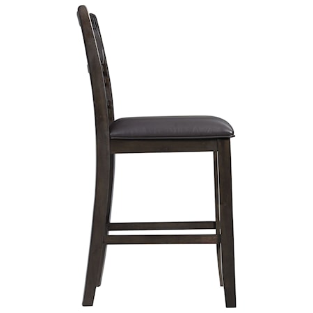 Counter Height Faux Leather Side Chair