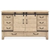 Magnussen Home Radcliffe Bedroom Barn-Door Dresser