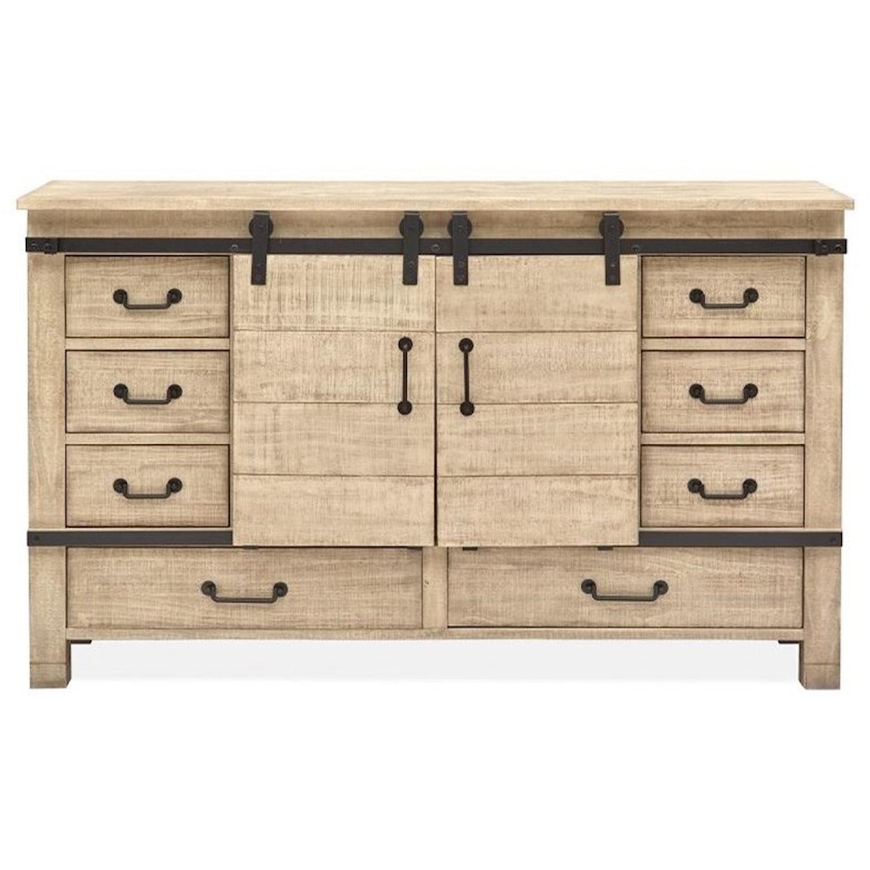 Magnussen Home Radcliffe Bedroom Barn-Door Dresser