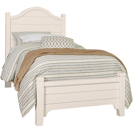 Twin Low Profile Bed with Arch Headboard