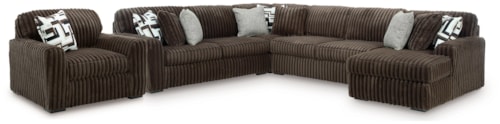 4-Piece Sectional And Oversized Chair