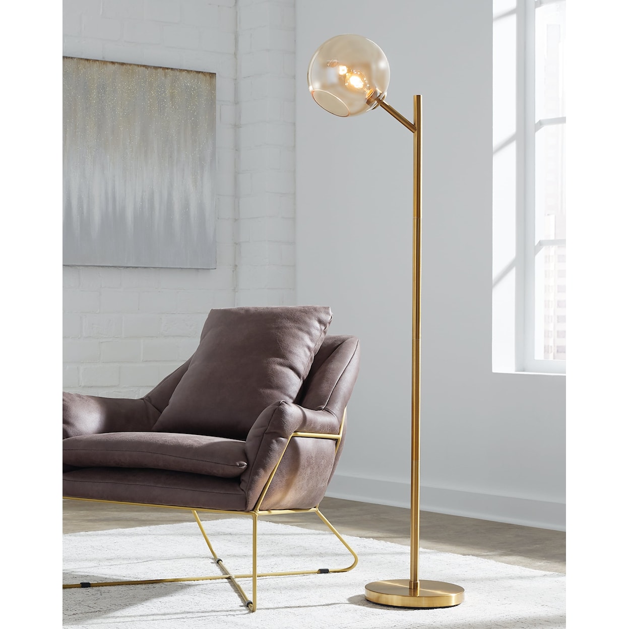 Signature Design by Ashley Abanson Metal Floor Lamp