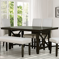 Transitional Dark Brown Dining Table