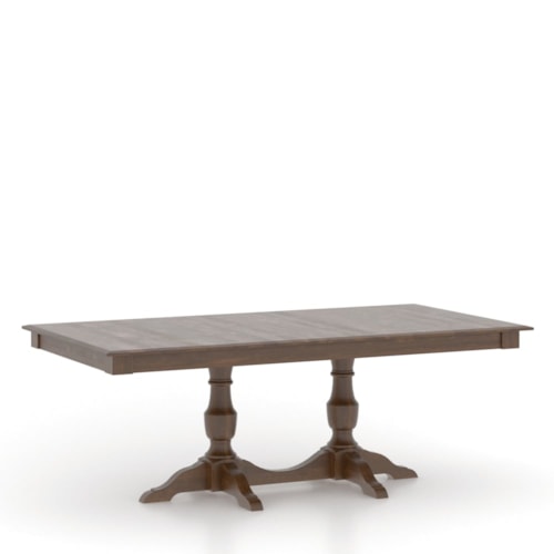 Traditional Customizable Rectangular Dining Table with Double Pedestal Base