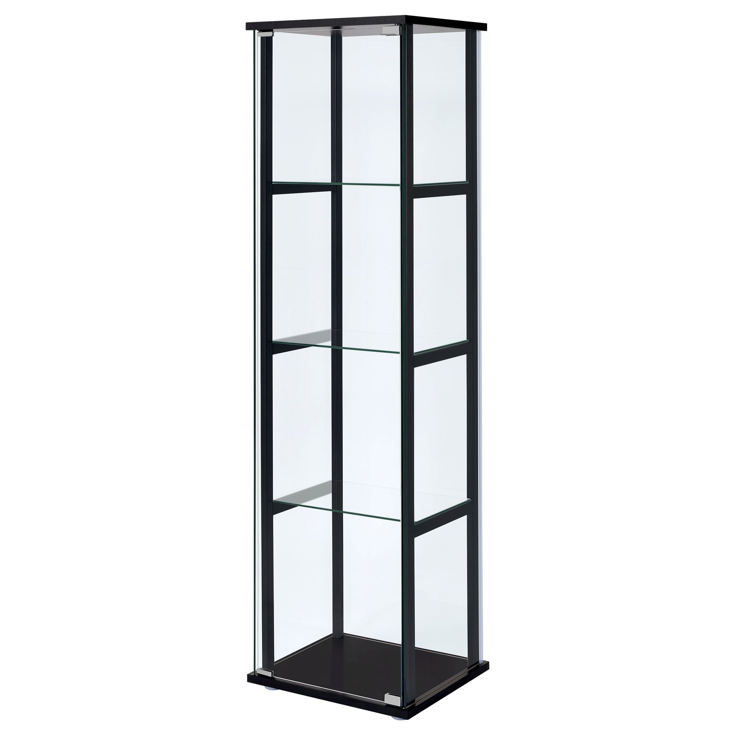 Cyclamen 4-shelf Glass Curio Display Cabinet