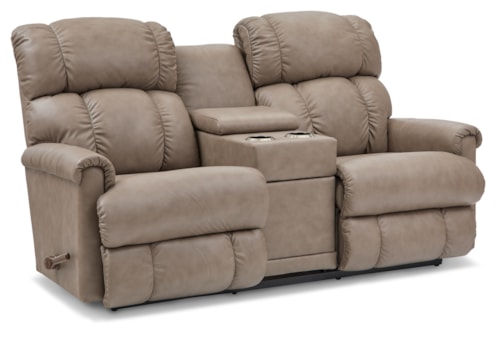 Casual Wall Reclining Loveseat with Console
