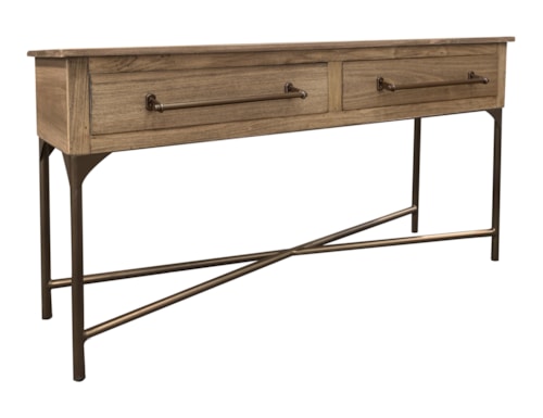 Transitional Sofa Table with Drawers