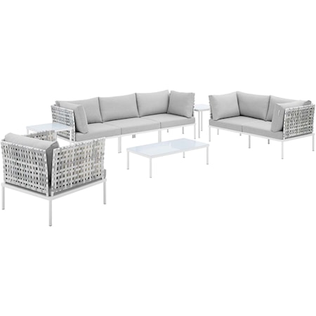 Outdoor 8-Piece Aluminum Seating Set