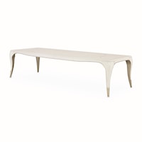 Transitional Rectangular Dining Table with Removable Leaf Inserts