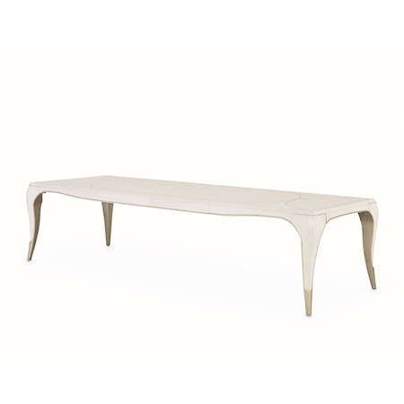 Transitional Rectangular Dining Table with Removable Leaf Inserts