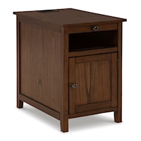 Brown Woodtone Chairside End Table