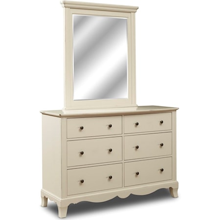 6-Dresser and Mirror Set