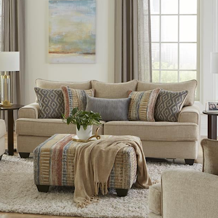 Sofa with Accent Pillows