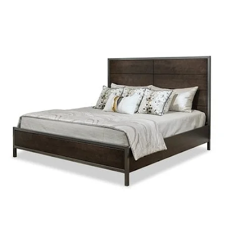 Contemporary Queen Panel Low Profile Bed