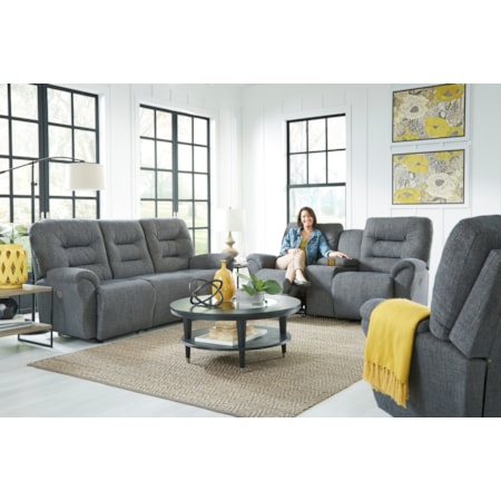 Power Space Saver Console Loveseat Chaise