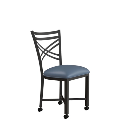 Raleigh Non-Swivel Chair With Welt And Casters
