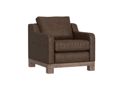 Contemporary Armchair with Sloped Arms