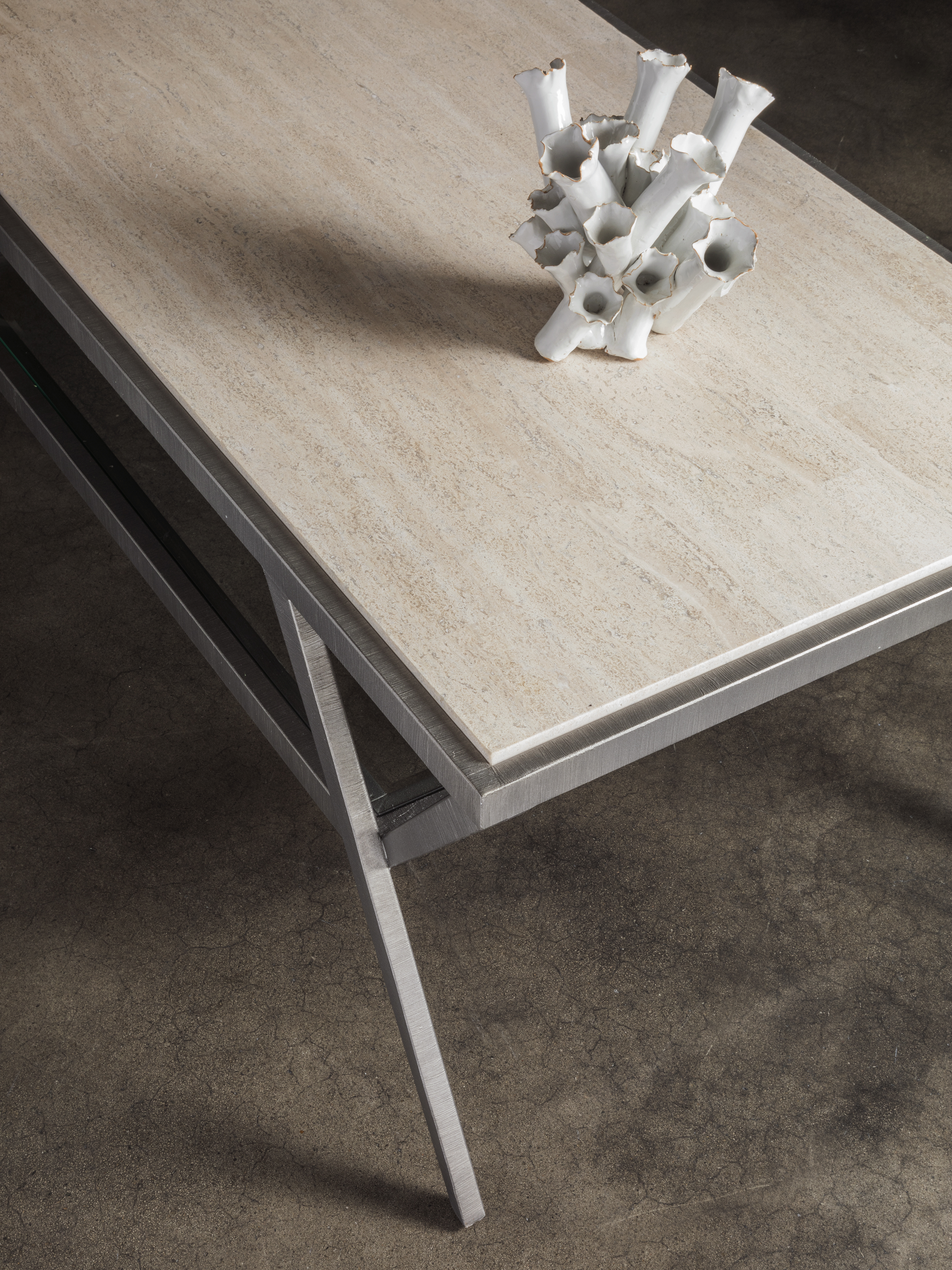 Silver Gray Cocktail Table