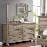 Transitional 7-Drawer Dresser with Felt-Lined Top Drawers