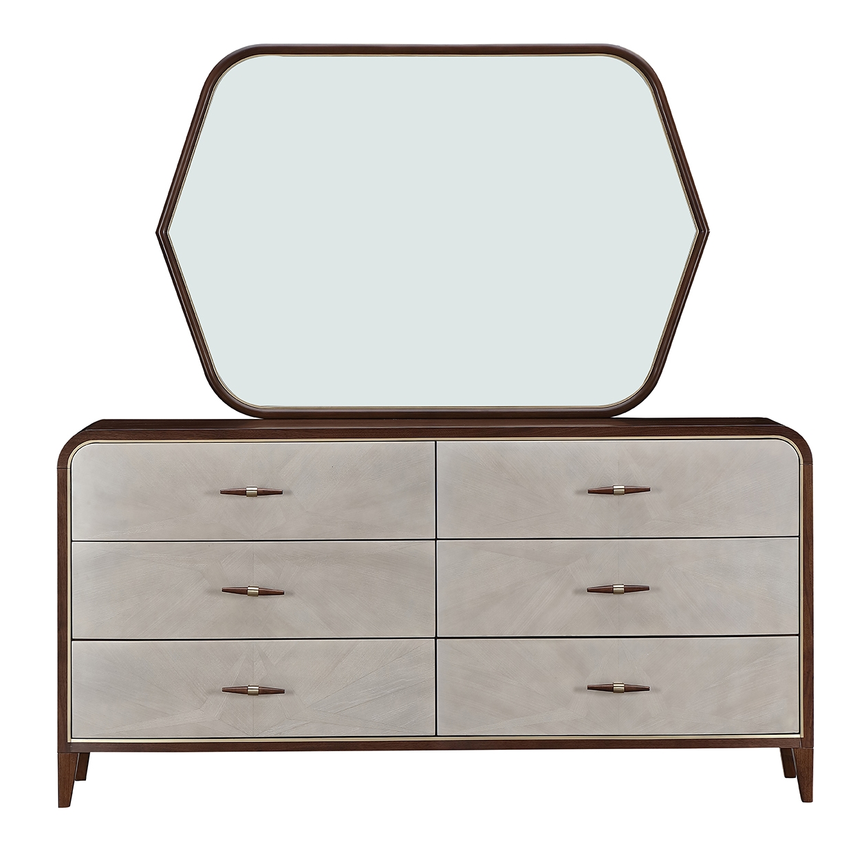 Six-Drawer Dresser &amp; Mirror Set
