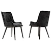 Armen Living Alana Midnight Upholstered Dining Chair