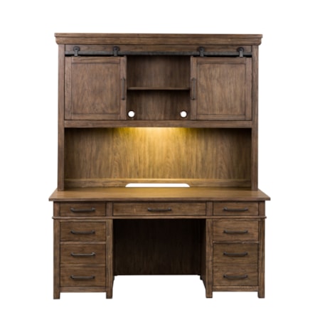 Credenza, Hutch and Desk