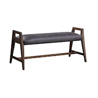Rustic Upholstered Dining Bench