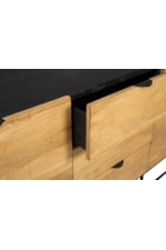 Furniture Classics Contemporary 3-Drawer Sideboard with Leather Pulls