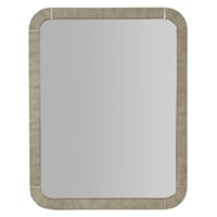 Casual Mirror with Rounded Rectangle Shape and Metal Accents