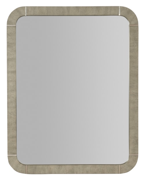 Casual Mirror with Rounded Rectangle Shape and Metal Accents
