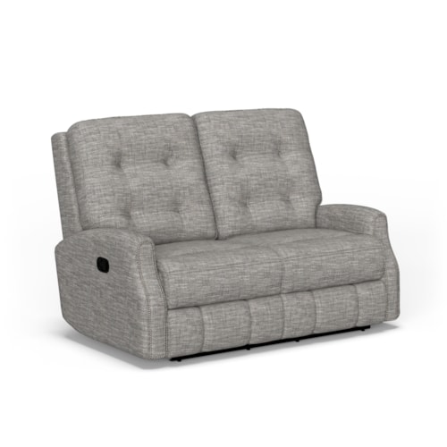 Button Tufted Manual Reclining Loveseat
