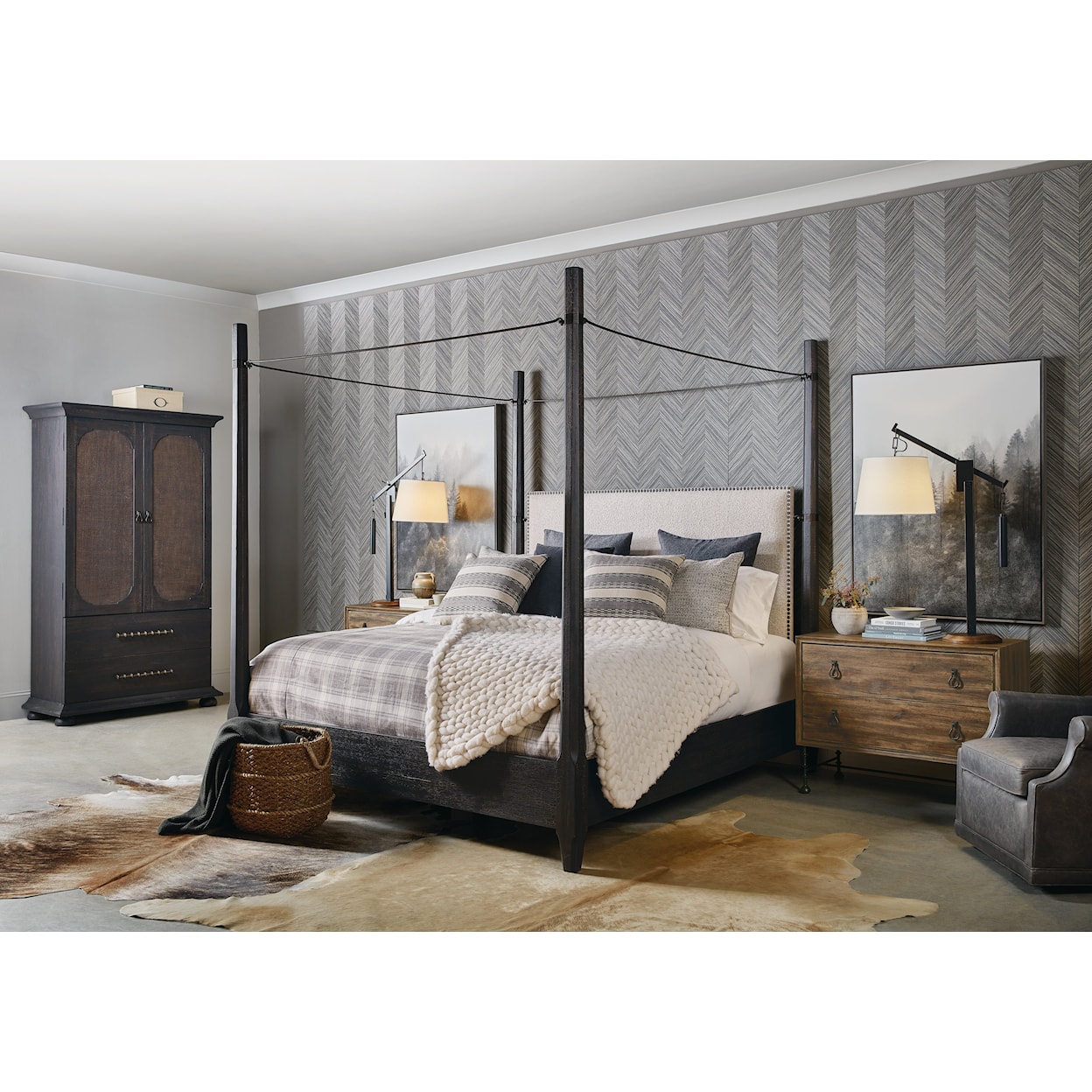 Hooker Furniture Big Sky California King 4-Piece Bedroom Set