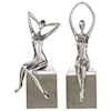 Uttermost Accessories - Statues and Figurines Jaylene Silver Sculptures, S/2