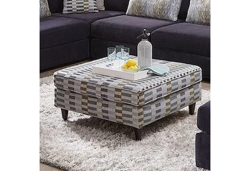 7004 ELISE INK Cocktail Ottoman by Fusion Furniture at Esprit Decor Home Furnishings