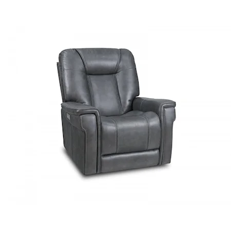 Transitional Power Recliner with Powered Headrest and USB Port
